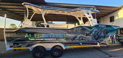 Alu-CZ777 Aluminium Tri-Hull Fishing Boat (on trailer)