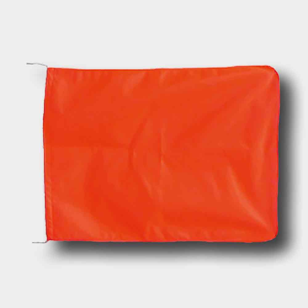 High-visibility orange-red marine safety flag – representative image for 50 x 50cm flag