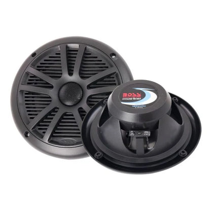 BOSS Marine Bluetooth Sound System – MGR350B + 4 × MR6B Black Speakers