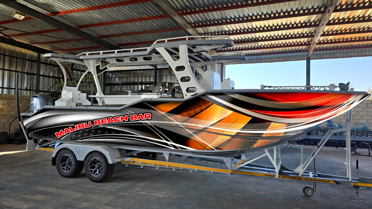 Alu-CZ777 Aluminium Tri-Hull Fishing Boat (on trailer)