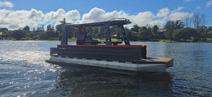 Alu-Krokodil Tri-Hull Pontoon 8.6m (on Trailer)