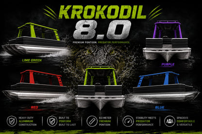 Alu-Krokodil Tri-Hull Pontoon 8.6m (on Trailer)