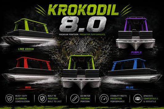 Alu-Krokodil Tri-Hull Pontoon 8.6m (on Trailer)