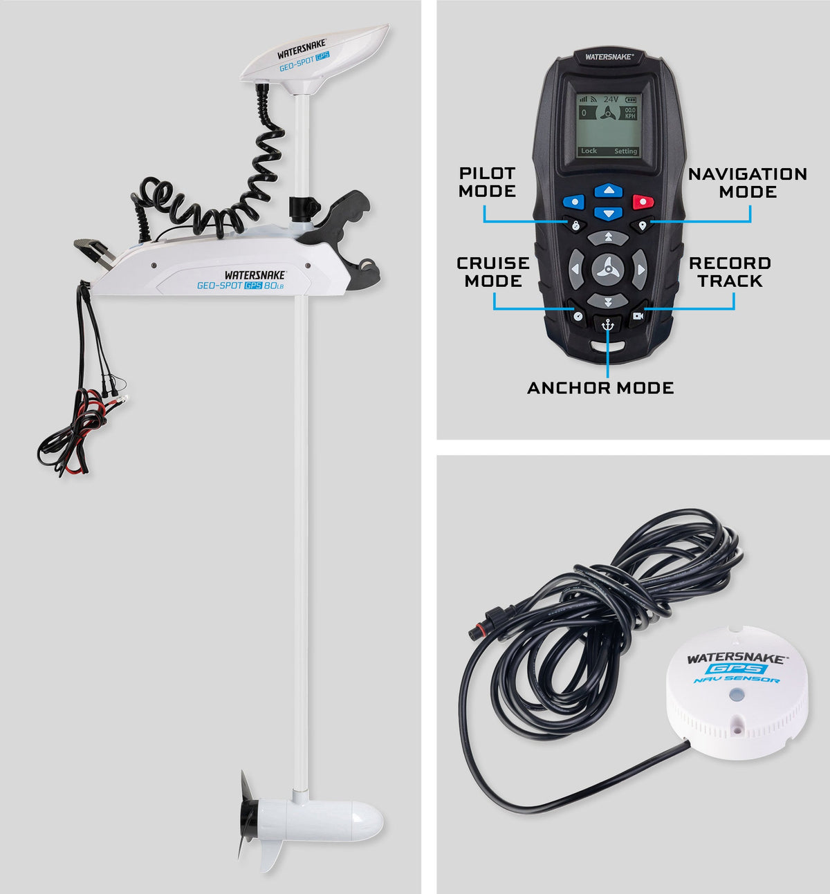 Watersnake Geo Spot 80lb Bow Mount Trolling Motor - image 3